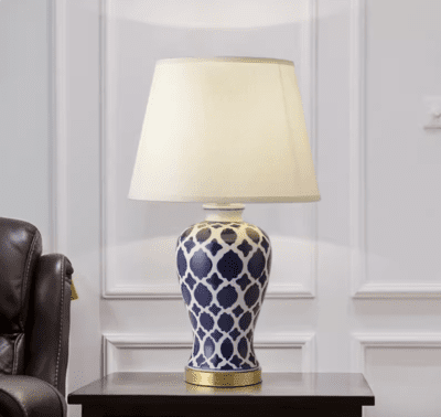 Large Blue pattern Lamp