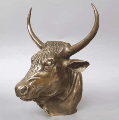 Copper Bull Wall Decoration