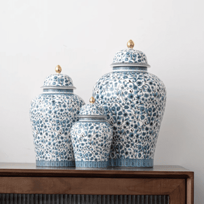 Round China Ginger jars